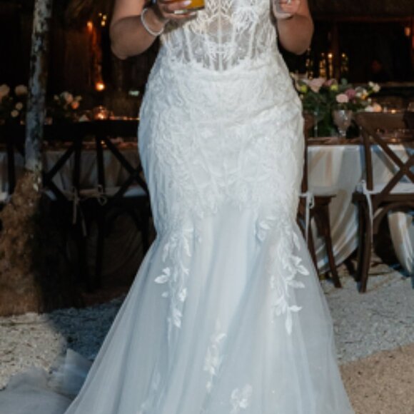 Sophia Tolli Strapless Bridal Gown with Floral Lace - Malibu - Picture 13 of 13